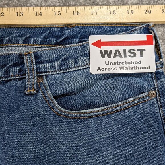 Lands' End Square Rigger Tapered Leg Jeans Men Size 40 Blue Traditional Fit - Picture 12 of 14